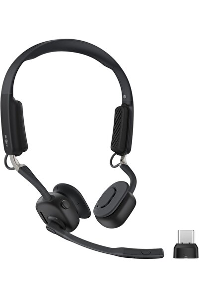 Shokz OpenComm2 UC 2025 Headphone Headset with USB-C Adapter, Open Ear Blueto...