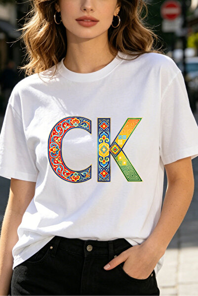 Fleck Womens T Shirts CK Pattern Colorful Ethnic Design Casual Fashion Style