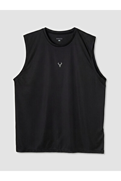 LC Waikiki Black Crew Neck Men's Athlete T-Shirt