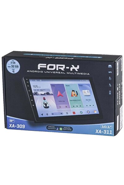 For-X XA-309V2 9İNÇ 2GB RAM 32 GB HAFIZA GERİ GÖRÜŞ KAMERALI ARAÇ MULTİMEDYA