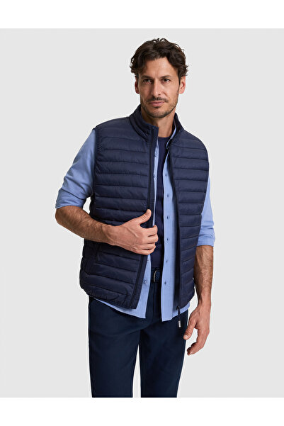 Pierre Cardin Navy Blue Cropped Slim Vest 50325298-Vr033