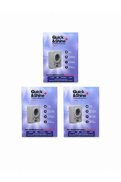 Quick&Shine AKIM KORUYUCU PRİZ 3 ADET