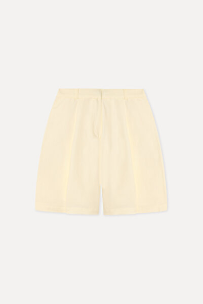 Mudo Women's Yellow Regular Fit Shorts