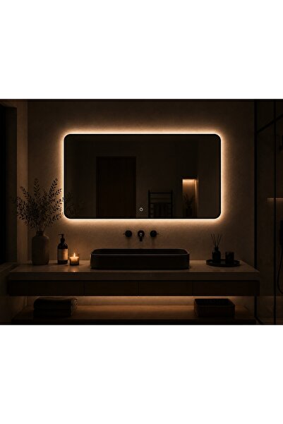 N.zone مرآة LED عصرية مقاس 120×60 سم – تصميم أنيق بإضاءة مدمجة وسُمك نحيف 3 س...