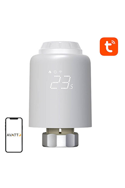 Avatto Cap termostatic Trv07 Zigbee 3.0 pentru control la distanță Tuya
