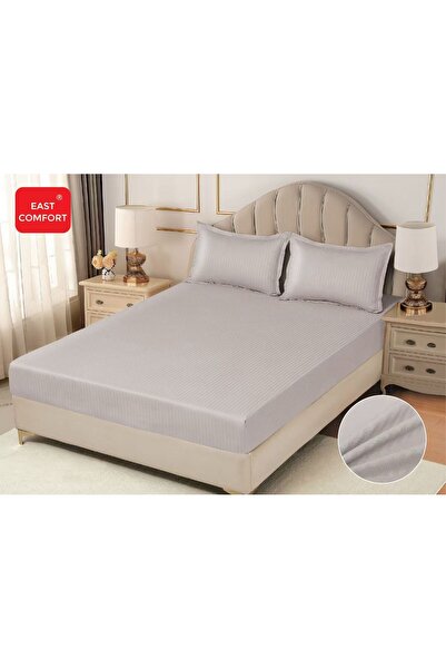OEM Hotelier Damask Cotton bed cover - with Stretchy - 3 pieces | 16327-CH