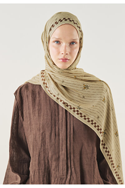 Freshscarfs Sahra Garden Pattern Soft Viscose Shawl