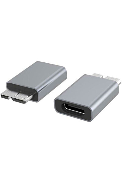 POWERTECH Μετατροπέας micro USB αρσενικό σε USB-C θηλυκό Γκρι 1 τεμάχιο PTH-067