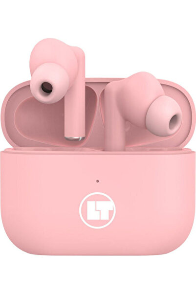 Lamtech LAM112839 Ενδοωτικά ακουστικά Bluetooth handsfree με θήκη φόρτισης, ροζ