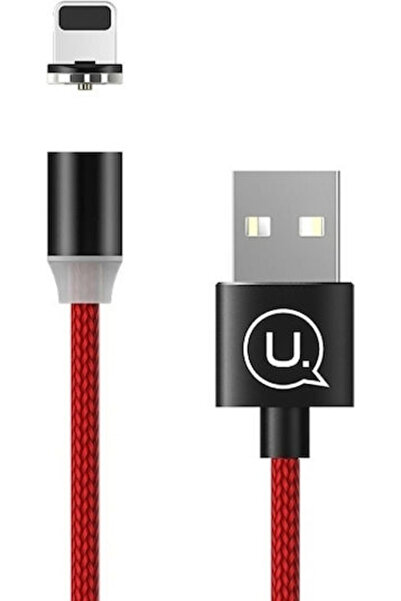 Usams SJ292 Πλεκτό / Μαγνητικό Καλώδιο USB-A σε Lightning Κόκκινο 1μ (SJ292US...