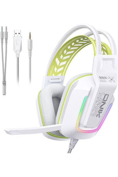 Onikuma X13 Ακουστικά Gaming Υπεραυτικά με Σύνδεση 3.5mm / USB Λευκά