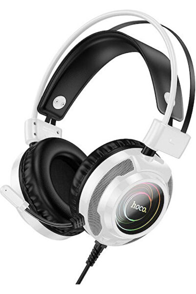 hoco. Hoco W110 Ακουστικά Gaming Υπεραυτικά με Σύνδεση 3.5mm / USB Λευκό