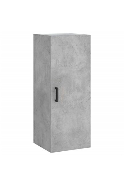 vidaxl Dulap montat pe perete, gri beton, 34,5x34x90 cm