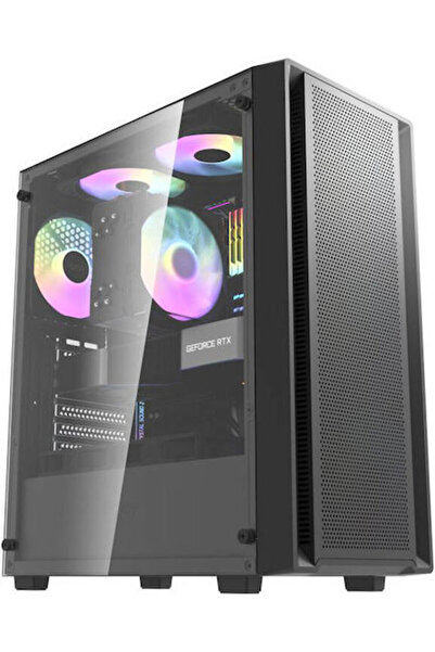 Dark Flash Darkflash DK353 Gaming Midi Tower Θήκη Υπολογιστή με Πλαϊνό Παράθυ...