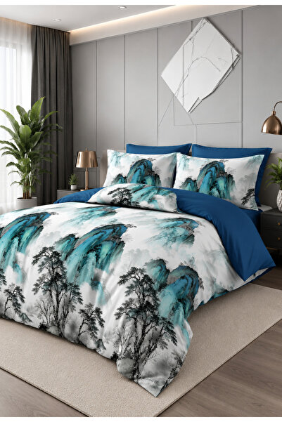 RALEX PUCIOASA Finet 6-Piece Bedding Set with Elastic Fitted Sheet for Beds 1...