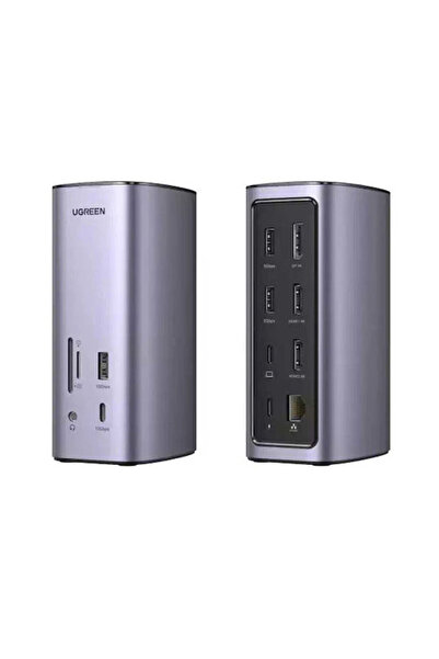 Ugreen Σταθμός σύνδεσης USB-C με HDMI/DisplayPort 4K, PD, Ethernet και υποστή...