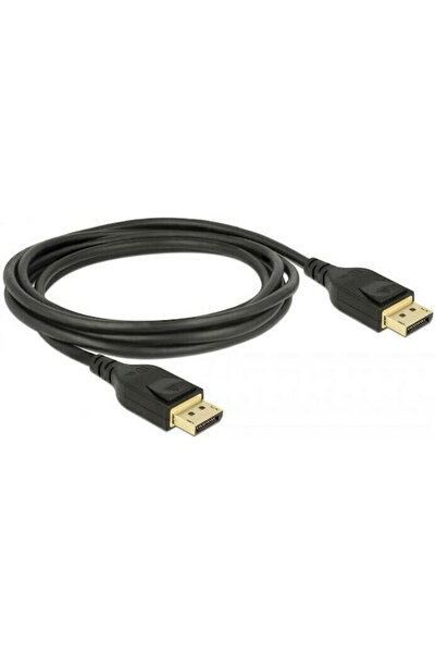 DELOCK Καλώδιο DisplayPort Αρσενικό - DisplayPort Αρσενικό 2μ Μαύρο (85660)