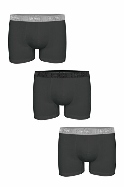 John Frank Triple Pack Men's Boxer Jf3Bblk02