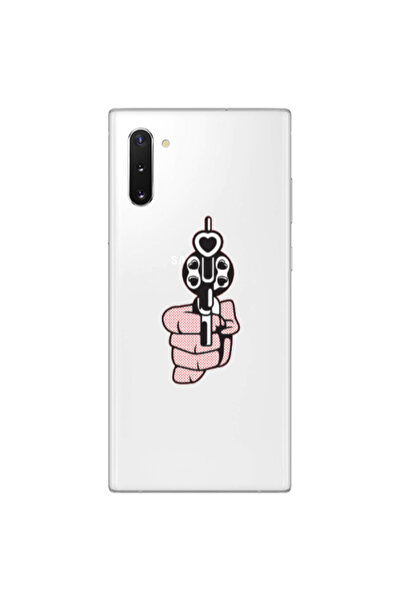 Other Samsung Note 10 Plus Heart gun Transparent Silicone TPU Θήκη