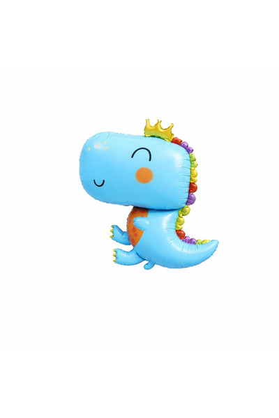 Party Country Foil Balloon -Baby Dinosaur- Blue Size: 74 cm X 90 cm