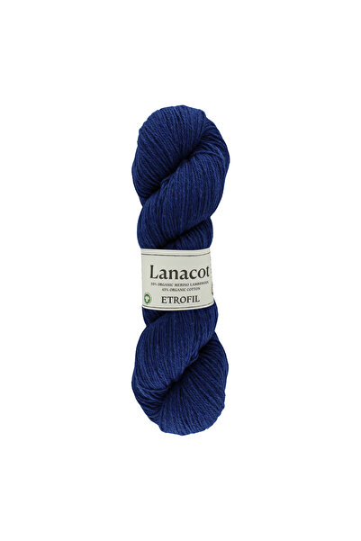 Etrofil Lanacot pređa za pletenje tamnoplava Twilight 55% organska merino vun...