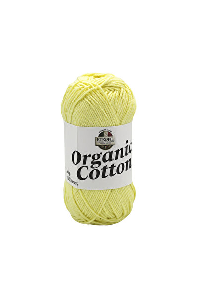 Etrofil Organic Cotton Knitting Yarn Vanilla Yellow 100% Organic Cotton 50g 1...