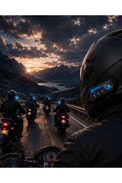 Kanonik Education Bluetooth Headset for Motorcycle Helmet with Hands Free Cal...