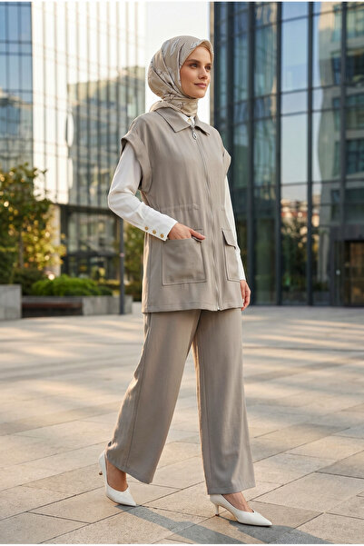 Armine TREND Double Suit with Full Zipper Pockets and Drawstring Waist Pants ...