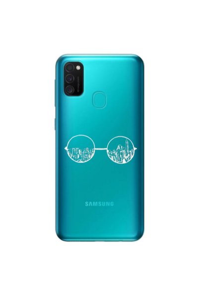 Other Samsung M21 Sunglasses Transparent Silicone TPU Θήκη