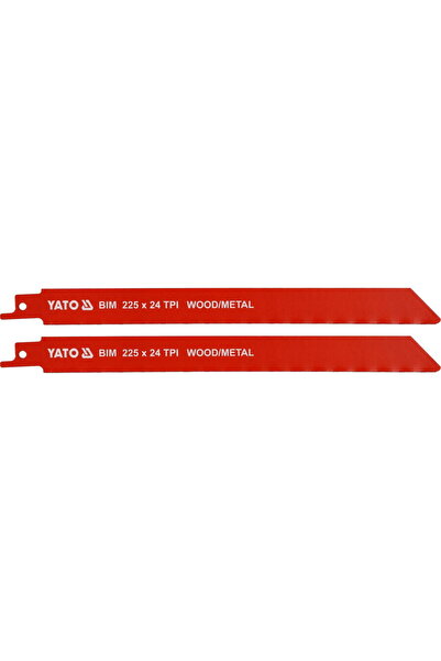 yato Top Bottom Set of 2 blades for sabre saw YT-33934, 225mm, 24TPI, wood/metal