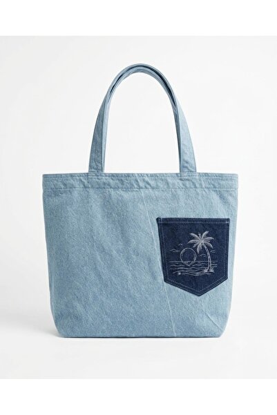ENZİM JEANS Large Size Denim Bag
