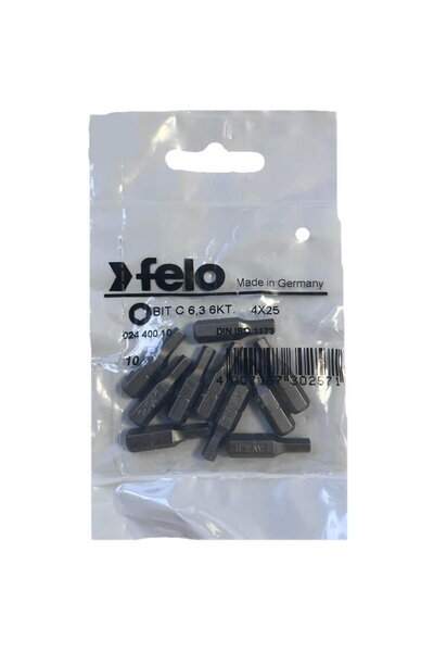 FELO Set 10 biți seria Industrial profil HEX, C6.3, HX4.0, 25mm