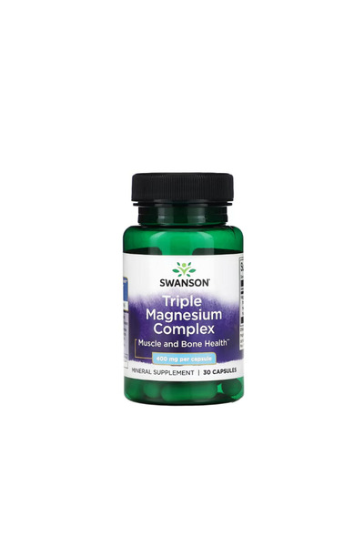 SWANSON Complex Triplu de Magneziu 400 mg 30 Capsule