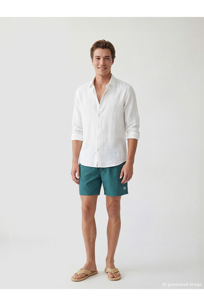 LC Waikiki Nevavm Short Length Men's Swimming Shorts with Difference in Length