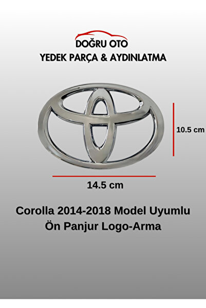 DOĞRU TİCARET AUTO PARTS شعار تويوتا كورولا للشبك الأمامي، شارة تزيينية، قطعة...