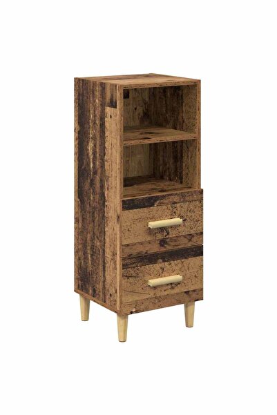vidaxl Bufet cu sertar Lemn vechi 34 x 34.5 x 90 cm Lemn compozit