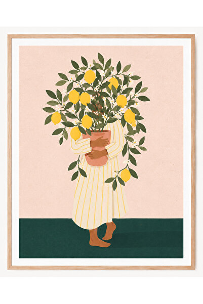 Boho wellness studio - Holding What Grows Poster Çerçeveli Duvar Posteri