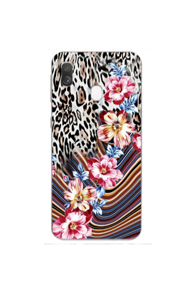 Other Samsung A40 Leopar patterned Transparent Silicone TPU Θήκη