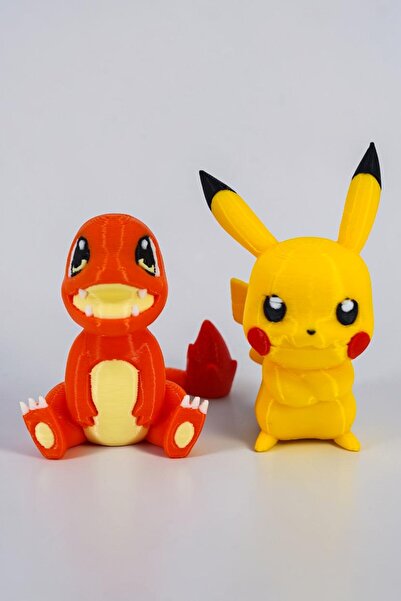 Hunga Pikachu - Charmander - Pokemon - Mini Figür Seti