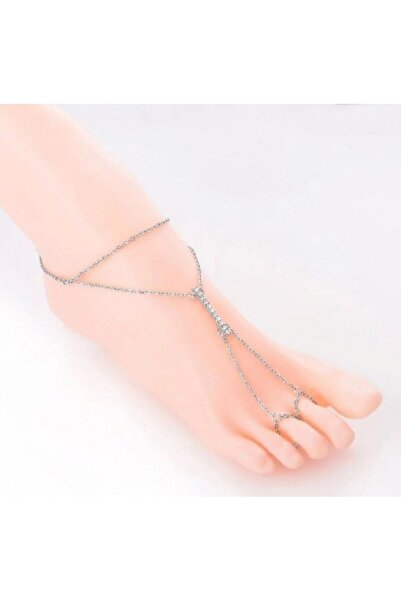 Shiklik Zircon Stone Detailed Chain Foot Anklet