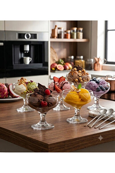 Paşabahçe 6-Piece Ice Cream & Dessert & Presentation Bowl Set