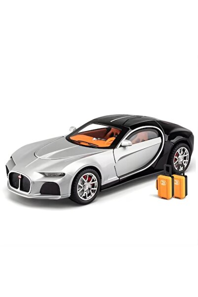DrKala Mașină de colecție Bugatti din metal, scară 1:32, uși tip fluture mobi...