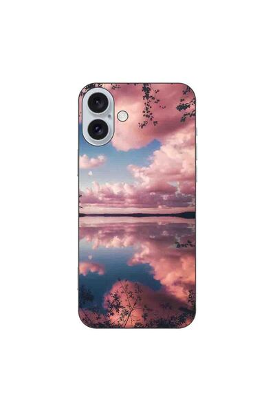 OEM Husa compatibila cu Apple iPhone 16 Plus Silicon Gel Tpu Model Pink Clouds
