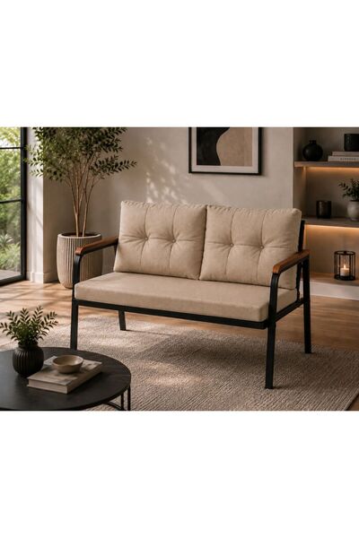 Modern Style Home Teras Balkon ve Kafe İçin Modern İkili Koltuk İstanbul Serisi