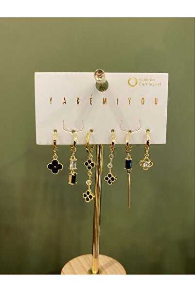 nunu takı Yakemiyou Black Clover Six-Piece Earrings