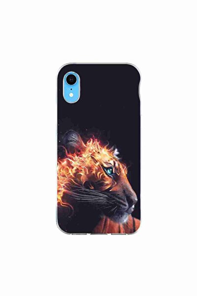 OEM Husa compatibila cu Apple iPhone XR Silicon Gel Tpu Model Flameborn Tiger