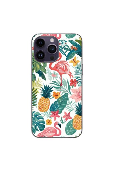 OEM Husa compatibila cu Apple iPhone 15 Pro Max Silicon Gel Tpu Model Tropica...