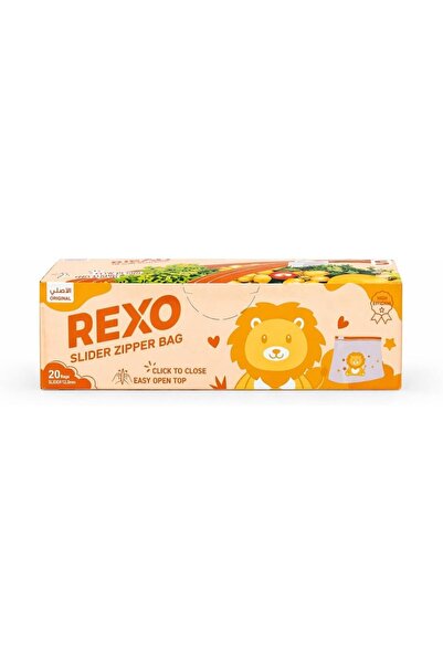 rexo Clear Plastic Storage Bags,15 Bags,30X28Cm,Press Slide Zipper,Freezer Sa...