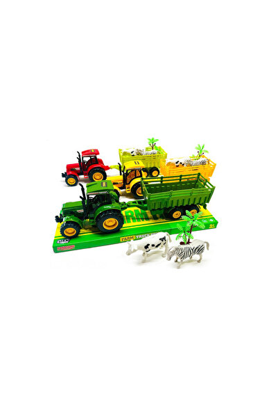 PlayFun Tractor Jucărie Fermă Funcțional Detașabil Plastic Cadou Băieți