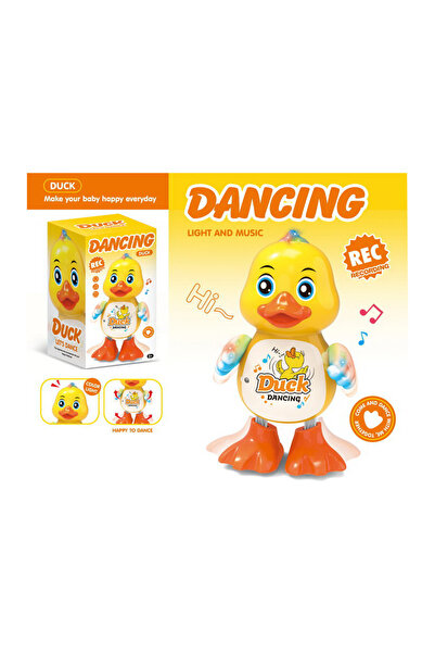 PlayFun Интерактивна танцуваща патица играчка, LED светлини, музикални звуци,...